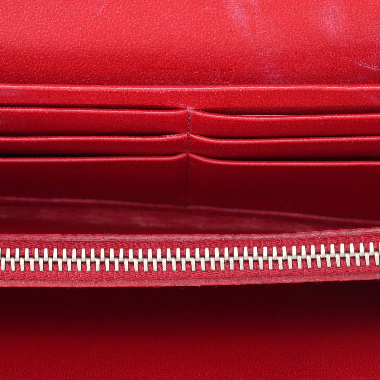 MIU MIU(USED)미우미우 나파 크리스탈 장식 체인 장지갑